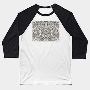Abstract Black and White Pen and Ink Fantasy Background Baseball T-Shirt